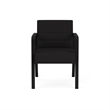 Waterfall Reception Waiting Room Healthcare Guest Chair / Black Steel / Black