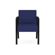 Waterfall Reception Waiting Room Healthcare Guest Chair / Black Steel / Blue