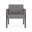 Waterfall Reception Waiting Oversize Guest Chair / Charcoal Steel / Light Gray