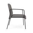 Waterfall Reception Waiting Oversize Guest Chair / Charcoal Steel / Light Gray