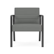 Waterfall Reception Waiting Oversize Guest Chair / Charcoal Steel / Light Gray