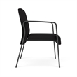 Waterfall Reception Waiting Oversize Guest Chair / Charcoal Steel / Black