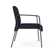 Waterfall Reception Waiting Oversize Guest Chair / Charcoal Steel / Navy Blue