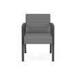 Waterfall Reception Waiting Room Guest Chair / Charcoal Steel / Light Gray