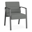 Waterfall Reception Waiting Room Guest Chair / Charcoal Steel / Light Gray