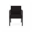 Waterfall Reception Waiting Room Healthcare Guest Chair / Charcoal Steel / Black