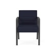 Waterfall Reception Waiting Room Guest Chair / Charcoal Steel / Navy Blue