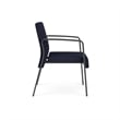 Waterfall Reception Waiting Room Guest Chair / Charcoal Steel / Navy Blue