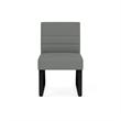 Waterfall Reception Sled Base Armless Guest Chair / Black Steel / Light Gray