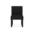 Waterfall Reception Waiting Sled Base Armless Guest Chair / Black Steel / Black