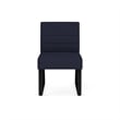 Waterfall Reception Sled Base Armless Guest Chair / Black Steel / Navy Blue