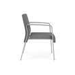 Waterfall Reception Waiting Room Guest Chair / Silver Steel / Light Gray
