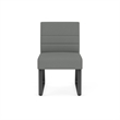 Waterfall Reception Sled Base Armless Guest Chair / Charcoal Steel / Light Gray