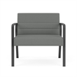 Waterfall Reception Waiting Bariatic Chair / Charcoal Steel / Light Gray