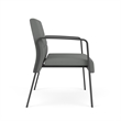 Waterfall Reception Waiting Bariatic Chair / Charcoal Steel / Light Gray
