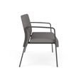 Waterfall Reception Waiting Room Loveseat / Charcoal Steel / Light Gray