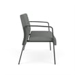 Waterfall Reception Waiting Room Loveseat / Charcoal Steel / Light Gray