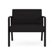 Waterfall Reception Waiting Room Healthcare Bariatic Chair / Black Steel / Black