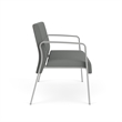 Waterfall Reception Waiting Room Healthcare Loveseat / Silver Steel / Light Gray