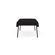Waterfall Reception Waiting Room Healthcare 2-Seat Bench / Black Steel / Black