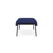 Waterfall Reception Waiting Room Healthcare 2-Seat Bench / Black Steel / Blue