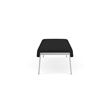 Waterfall Reception Waiting Room Healthcare 3-Seat Bench / Silver Steel / Black