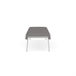 Waterfall Reception Waiting Room 3-Seat Bench / Silver Steel / Light Gray