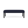 Waterfall Reception Waiting 2-Seat BenchDark / Black Steel / Navy Blue