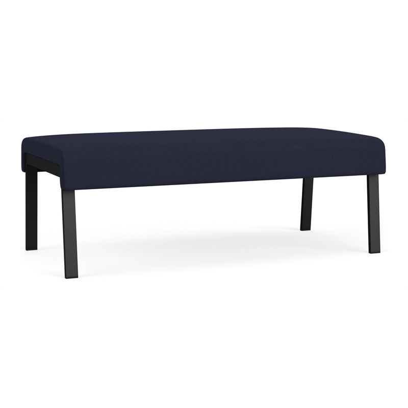 Waterfall Reception Waiting 2-Seat BenchDark / Black Steel / Navy Blue