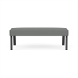 Waterfall Reception Waiting 2-Seat Bench / Charcoal Steel / Light Gray