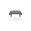 Waterfall Reception Waiting 2-Seat Bench / Charcoal Steel / Light Gray