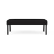 Waterfall Reception Waiting Room 2-Seat Bench / Charcoal Steel / Black