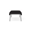 Waterfall Reception Waiting Room 2-Seat Bench / Charcoal Steel / Black