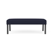 Waterfall Reception Waiting Room 2-Seat Bench / Charcoal Steel / Navy Blue