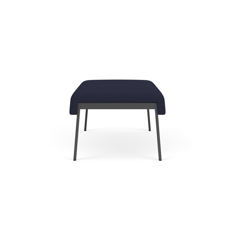 Waterfall Reception Waiting Room 2-Seat Bench / Charcoal Steel / Navy Blue