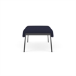 Waterfall Reception Waiting Room 2-Seat Bench / Charcoal Steel / Navy Blue