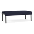 Waterfall Reception Waiting Room 2-Seat Bench / Charcoal Steel / Navy Blue