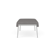 Waterfall Reception Waiting Room 2-Seat Bench / Silver Steel / Light Gray