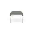 Waterfall Reception Waiting Room 2-Seat Bench / Silver Steel / Light Gray