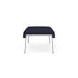 Waterfall Reception Waiting Room 2-Seat Bench Dark / Silver Steel / Navy Blue