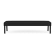 Waterfall Reception Waiting Room Healthcare 3-Seat Bench / Black Steel / Black