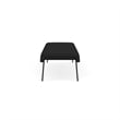 Waterfall Reception Waiting Room Healthcare 3-Seat Bench / Black Steel / Black