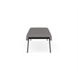 Waterfall Reception Waiting Room 3-Seat Bench / Black Steel / Light Gray