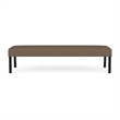 Waterfall Reception Waiting Room Healthcare 3-Seat Bench / Black Steel / Brown