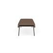 Waterfall Reception Waiting Room Healthcare 3-Seat Bench / Black Steel / Brown