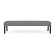 Waterfall Reception Waiting Room 3-Seat Bench / Black Steel / Light Gray