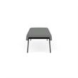 Waterfall Reception Waiting Room 3-Seat Bench / Black Steel / Light Gray