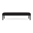 Waterfall Reception Waiting Room Healthcare 3-Seat Bench / Black Steel / Black