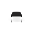Waterfall Reception Waiting Room Healthcare 3-Seat Bench / Black Steel / Black