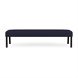 Waterfall Reception Waiting Room 3-Seat Bench / Black Steel / Navy Blue